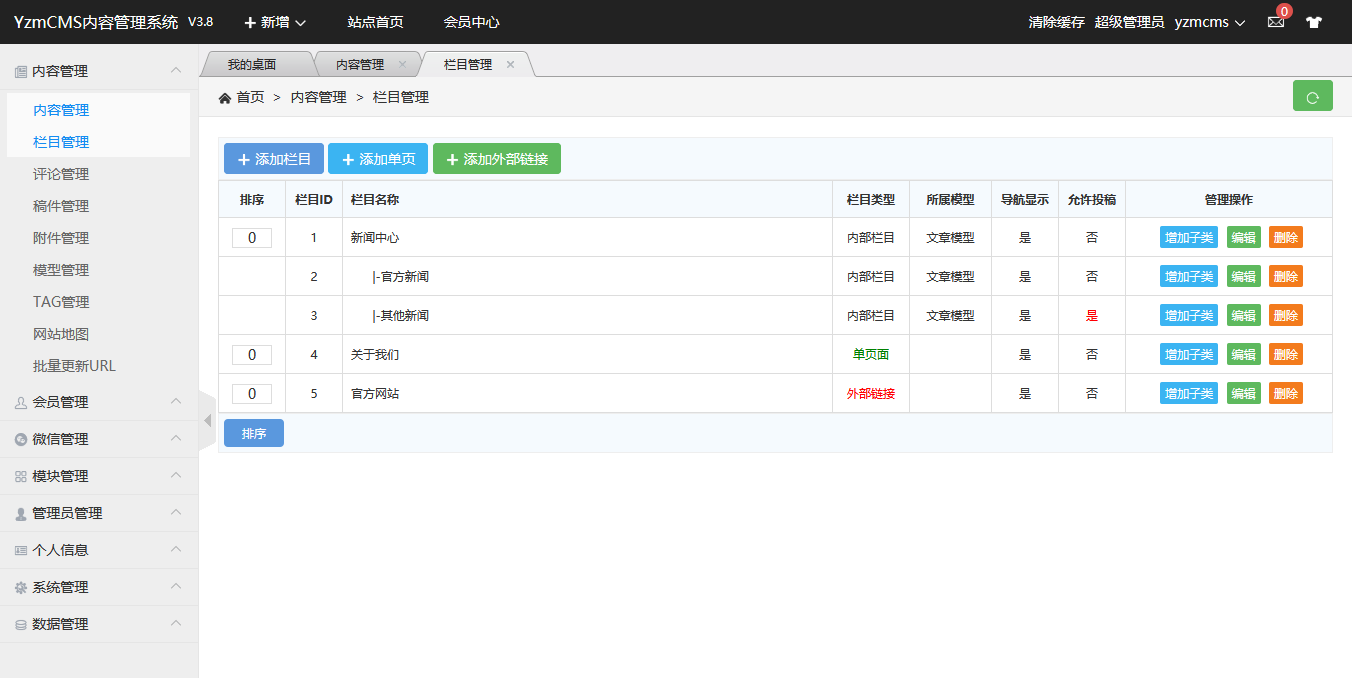 YzmCMS成長史——你用過哪些版本？（三）